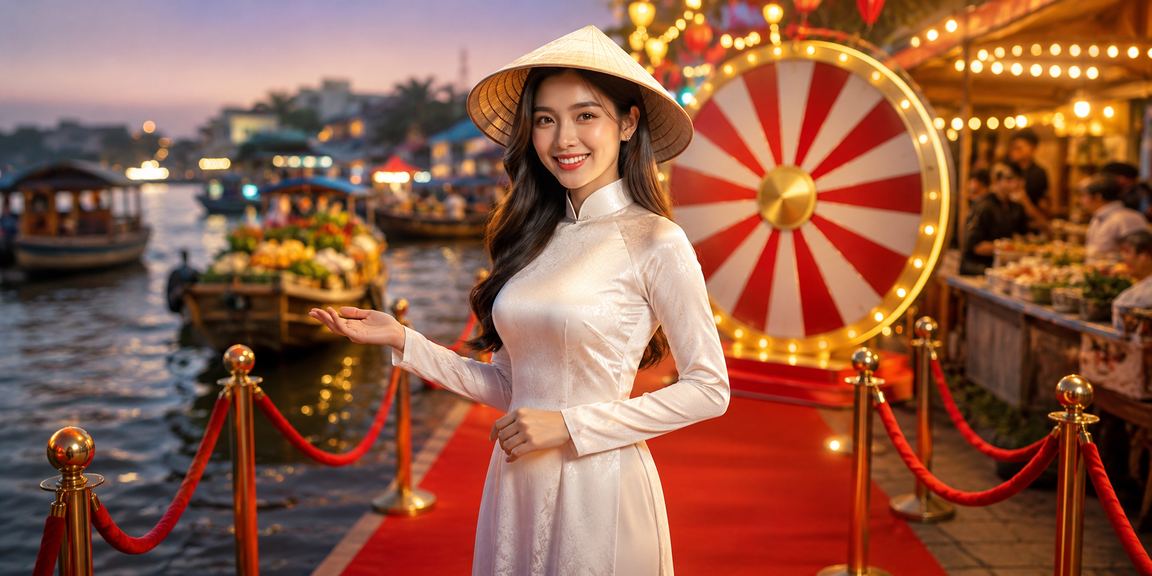 Người chơi trải nghiệm roulette tại chợ đêm Cần Thơ qua điện thoại di động