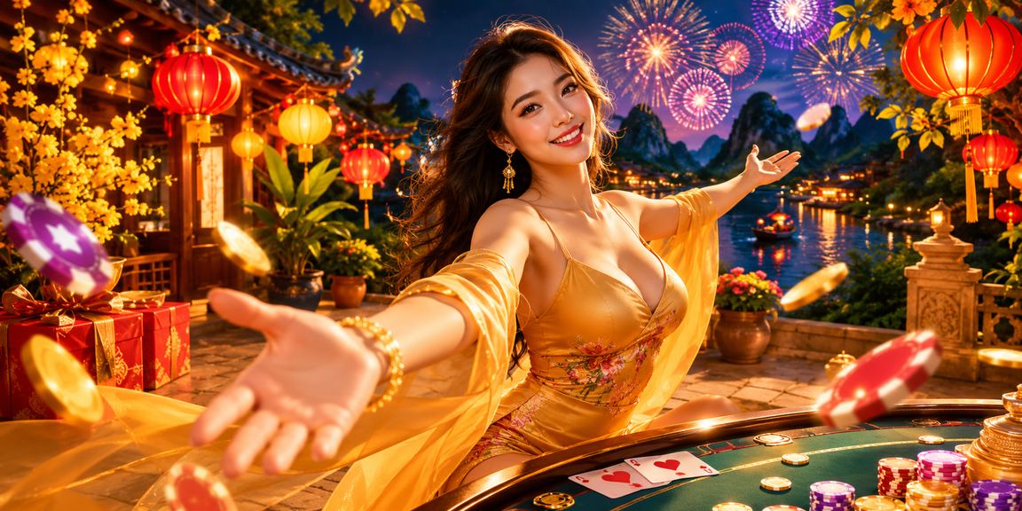 Người dùng thư giãn tại phố đèn lồng Hội An và trải nghiệm game bài trực tuyến trên điện thoại
